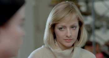 Movie still from “Ms .45” (1981), directed by Abel Ferrara – A person with short hair; Close Up shot, Over the shoulder angle