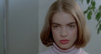 Movie still from “Ms .45” (1981), directed by Abel Ferrara – A person with short hair; Close Up shot, Low angle