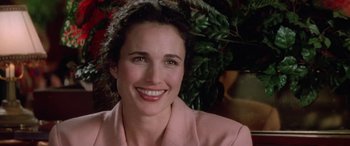 Movie still from “Multiplicity” (1996), directed by Harold Ramis – A person wearing a pink shirt; Close Up shot, Over the shoulder angle