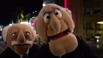 Movie still from “Muppets Most Wanted” (2014), directed by James Bobin – The head of a puppet; Close Up shot, Low angle