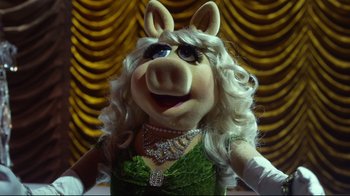 Movie still from “Muppets Most Wanted” (2014), directed by James Bobin – The head of a stuffed animal; Close Up shot, High angle