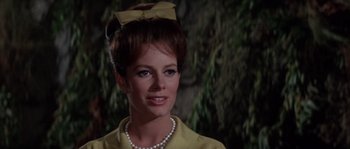 Movie still from “Muscle Beach Party” (1964), directed by William Asher – A person wearing a bow tie; Close Up shot, Low angle