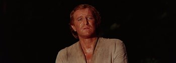 Movie still from “Mutiny on the Bounty” (1962), directed by George Seaton – A person wearing a shirt; Close Up shot, Low angle