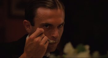 Movie still from “My Brilliant Career” (1979), directed by Gillian Armstrong – A person brushing his teeth; Close Up shot, Low angle