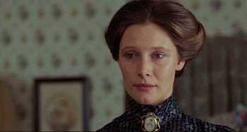 Movie still from “My Brilliant Career” (1979), directed by Gillian Armstrong – A person wearing a dress; Close Up shot, Low angle