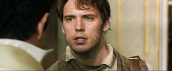 Movie still from “My Cousin Rachel” (2017), directed by Roger Michell – A person wearing a sweater; Close Up shot, Low angle