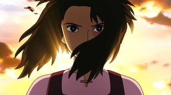 Movie still from “New York, I Love You” (2008), directed by Wen Jiang – A person with long hair; Close Up shot, Low angle