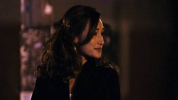 Movie still from “New York, I Love You” (2008), directed by Wen Jiang – A person with long hair; Close Up shot, Over the shoulder angle