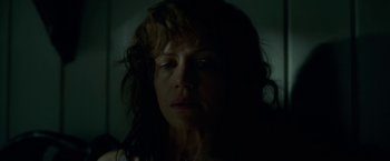 Movie still from “Gerald's Game” (2017), directed by Mike Flanagan – A person with long hair; Close Up shot, Low angle