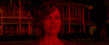 Movie still from “Gerald's Game” (2017), directed by Mike Flanagan – A person in a dark room; Close Up shot, Low angle