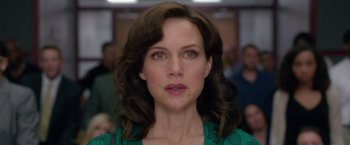 Movie still from “Gerald's Game” (2017), directed by Mike Flanagan – A person wearing a green shirt; Close Up shot, Low angle