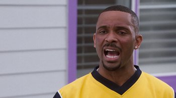 Movie still from “Next Friday” (2000), directed by Steve Carr – A person with his mouth wide open; Close Up shot, Low angle