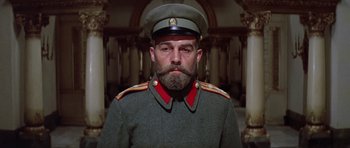 Movie still from “Nicholas and Alexandra” (1971), directed by Franklin J. Schaffner – A man with a beard wearing a military uniform; Close Up shot, Low angle