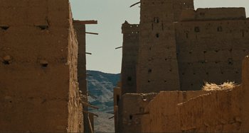 Movie still from “Oedipus Rex” (1967), directed by Pier Paolo Pasolini – A view of a mountain from the ground up; Extreme Wide shot, Low angle