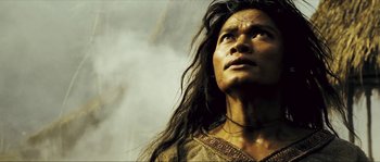 Movie still from “Ong Bak 2” (2008), directed by Tony Jaa – A person with long black hair; Close Up shot, Low angle