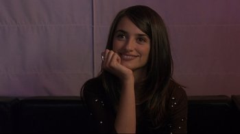 Movie still from “Open Your Eyes” (1997), directed by Alejandro Amenábar – A beautiful young lady sitting in front of a window; Close Up shot, Over the shoulder angle