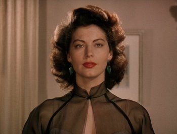 Movie still from “Pandora and the Flying Dutchman” (1951), directed by Albert Lewin – A person wearing a dress; Close Up shot, Low angle