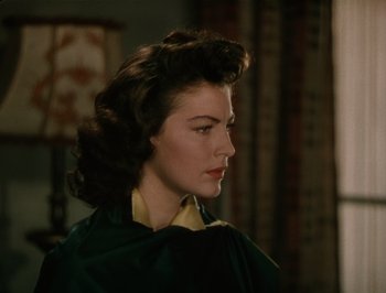Movie still from “Pandora and the Flying Dutchman” (1951), directed by Albert Lewin – A person wearing a cape; Close Up shot, Over the shoulder angle