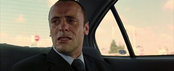 Movie still from “Paradise Now” (2005), directed by Hany Abu-Assad – A person sitting in a car; Close Up shot, Over the shoulder angle