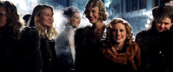 Movie still from “Pearl Harbor” (2001), directed by Michael Bay – A group of women standing next to each other; Medium shot, Low angle