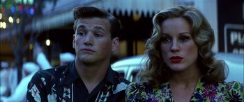 Movie still from “Pearl Harbor” (2001), directed by Michael Bay – A man and a woman standing next to each other; Close Up shot, Low angle