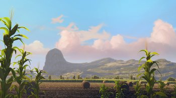 Movie still from “Planes” (2013), directed by Klay Hall – An image of an image of an image of an image of an image of an image of an image of an image of an image of an image; Extreme Wide shot, Low angle