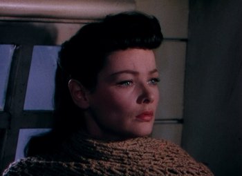 Movie still from “Plymouth Adventure” (1952), directed by Clarence Brown – A person wearing a sweater; Close Up shot, High angle