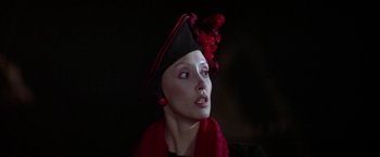 Movie still from “Popeye” (1980), directed by Robert Altman – A person wearing a hat; Close Up shot, Low angle