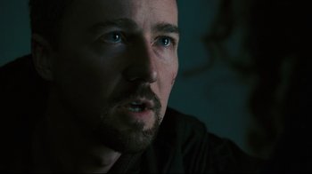 Movie still from “Pride and Glory” (2008), directed by Gavin O'Connor – A person with a beard; Close Up shot, Low angle
