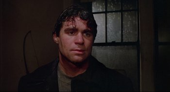 Movie still from “Prince of the City” (1981), directed by Sidney Lumet – A person with wet hair; Close Up shot, Low angle