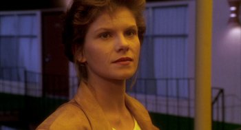 Movie still from “Raising Cain” (1992), directed by Brian De Palma – A person wearing a jacket; Close Up shot, Low angle