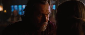 Movie still from “Red Riding Hood” (2011), directed by Catherine Hardwicke – A person with a beard; Close Up shot, Over the shoulder angle