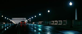 Movie still from “Rendition” (2007), directed by Gavin Hood – A street with many street lights on the side of the road; Extreme Wide shot, Low angle