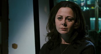 Movie still from “Rocky Balboa” (2006), directed by Sylvester Stallone – A person with long hair; Close Up shot, Low angle