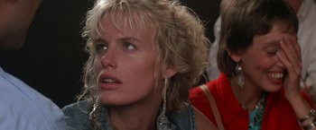 Movie still from “Roxanne” (1987), directed by Fred Schepisi – A person wearing a jean jacket; Close Up shot, Low angle