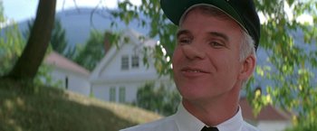 Movie still from “Roxanne” (1987), directed by Fred Schepisi – A person wearing a hat; Close Up shot, Low angle