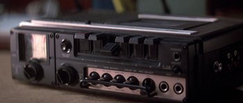 View of the back of an old stereo