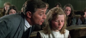 Movie still from “Ryan's Daughter” (1970), directed by David Lean – A man and a woman are looking at each other; Close Up shot, Over the shoulder angle