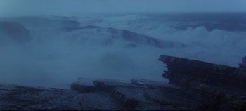 Movie still from “Ryan's Daughter” (1970), directed by David Lean – A view of a body of water in the middle of the night; Extreme Wide shot, Low angle