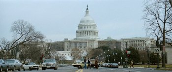 Movie still from “Santa Claus” (1985), directed by Jeannot Szwarc – The capitol building in washington , d; Extreme Wide shot, Low angle