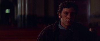 Movie still from “Scarecrow” (1973), directed by Jerry Schatzberg – A person wearing a jacket; Close Up shot, Low angle