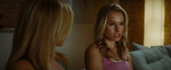 Movie still from “Scream 4” (2011), directed by Wes Craven – Two women are looking at each other in a mirror; Close Up shot, Over the shoulder angle
