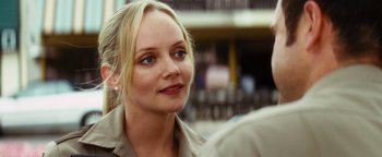 Movie still from “Scream 4” (2011), directed by Wes Craven – A person wearing a shirt; Close Up shot, Over the shoulder angle