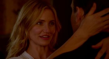 Movie still from “Sex Tape” (2014), directed by Jake Kasdan – Cameron diaz and colin farrell in the other woman; Close Up shot, Over the shoulder angle