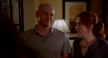 Movie still from “Sex Tape” (2014), directed by Jake Kasdan – A man and a woman standing next to each other in a room; Close Up shot, Over the shoulder angle