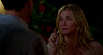 Movie still from “Sex Tape” (2014), directed by Jake Kasdan – A person holding a pencil; Close Up shot, Over the shoulder angle