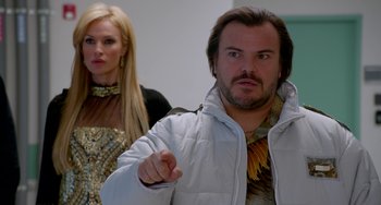 Movie still from “Sex Tape” (2014), directed by Jake Kasdan – A man and a woman are standing in a room; Close Up shot, Over the shoulder angle