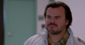 Movie still from “Sex Tape” (2014), directed by Jake Kasdan – A person wearing a jacket; Close Up shot, Over the shoulder angle