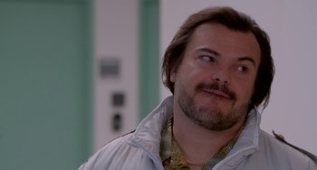 Movie still from “Sex Tape” (2014), directed by Jake Kasdan – A person wearing a jacket; Close Up shot, Over the shoulder angle