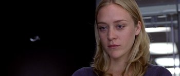 Movie still from “Shattered Glass” (2003), directed by Billy Ray – A person wearing a purple shirt; Close Up shot, Over the shoulder angle